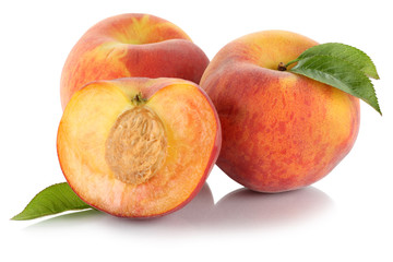 Pfirsich Pfirsiche Frucht frische Früchte Obst Freisteller frei