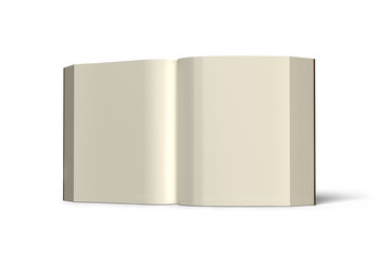 Book opening isolated in white background, 3D rendering