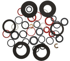 Many round rubber gaskets