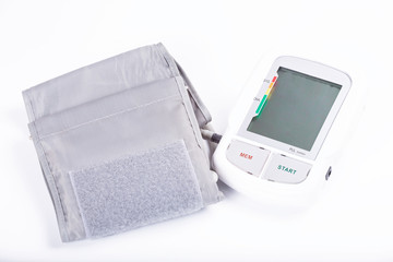 White new blood pressure monitor isolated white