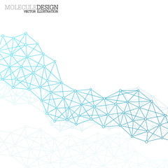 Structure molecule of DNA and neurons. Abstract background. Medicine, science, technology. Vector illustration for your design