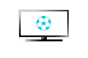  TV football icon isolated on white background