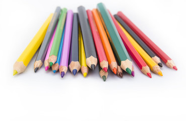 Scattered colored pencils
