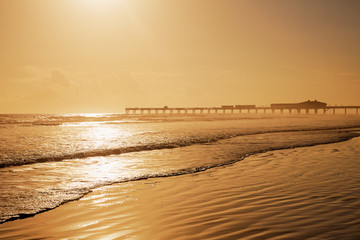 Daytona Beach in Florida with pier USA