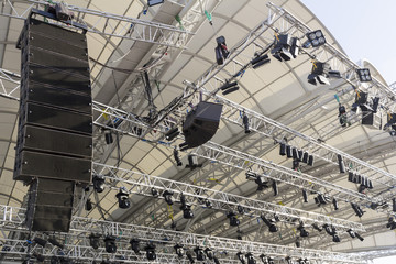 stage sound and lights construction