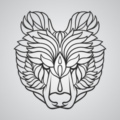 Abstract bear head
