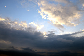 Cloud sky at sunset.