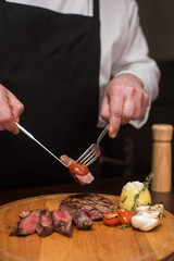 grilled beef steak
