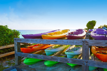 Florida Keys kayaks Bahia Honda Park US - obrazy, fototapety, plakaty