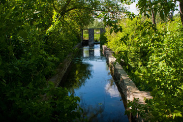 abandoned old dam