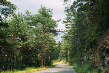 Obraz premium Mountain Road In Verdon Gorge In France.