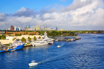 Fort Lauderdale Stranahan river at A1A Florida