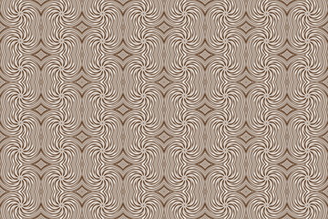 Illustration of repetitive brown and white swirls