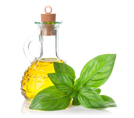 Garden basil and olive oil