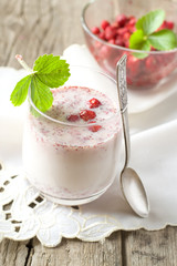 Wild strawberry milkshake