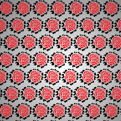 узор красная роза