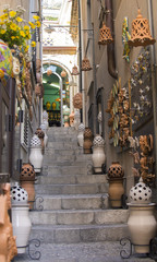 Old street in taormina, Sicily, Italy