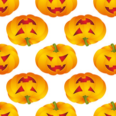 Halloween background with pumpkins