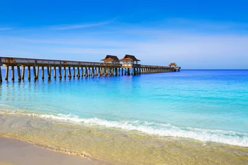 Wall murals Naples Naples Pier and beach in florida USA