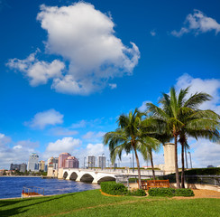 Palm Beach skyline  royal Park bridge Florida