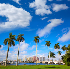 Palm Beach skyline  royal Park bridge Florida