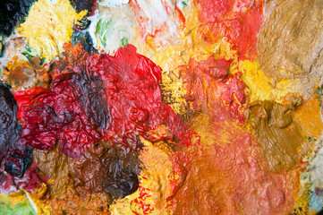Obraz na płótnie Canvas Artists oil paints multicolored as background