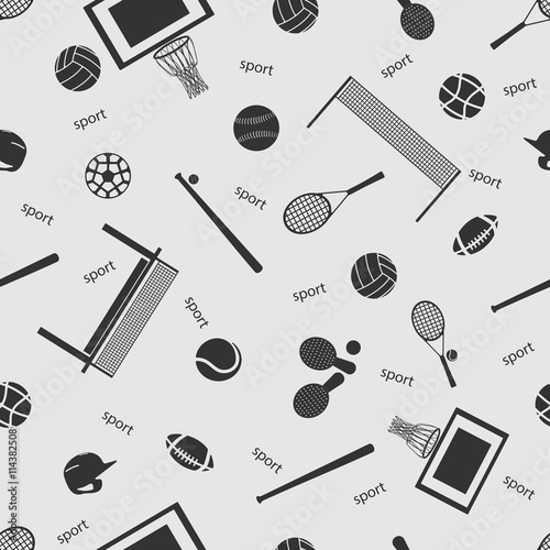 Vector illustration sport on the background seamless pattern Stock Sports background vector pattern seamless patterns illustration sport freepik vecteezy backgrounds heard weird never might macrovector graphicriver clipart courts fields