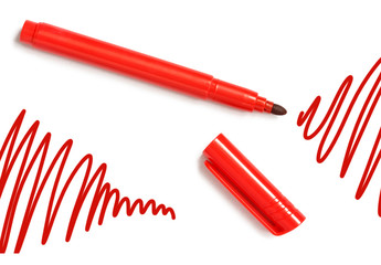 isolate red marker on a white