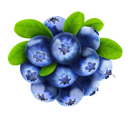 Isolated blueberries © ChaoticDesignStudio