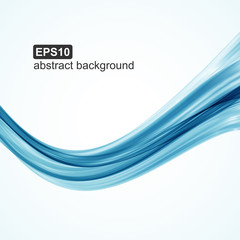 Obraz premium Vector abstract blue waves background