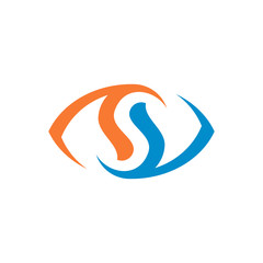 Obraz premium S Letter Simple Watch Eye Symbol