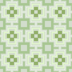Green seamless geometric vector wallpaper pattern.