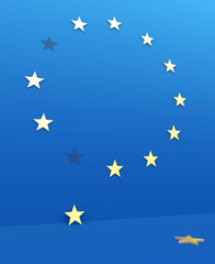 Caduta stelle bandiera Europea