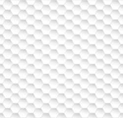 Abstract seamless white honeycomb vector texture.