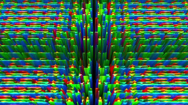 Video Flux 061: Databending screen pixels fluctuate with motion (Video Loop).