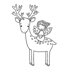 Deer and the angel.