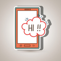 smartphone service design, vector illustration eps10 graphic 