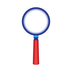 Magnifying Glass isolated over whitet