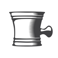 Shaving mug vector