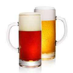 Two mugs of beer