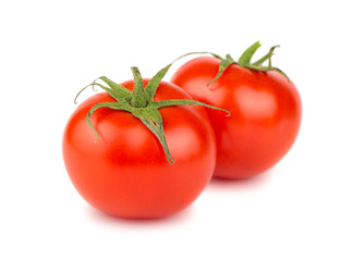 Two red ripe tomato