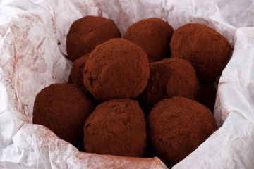 Chocolate rum balls