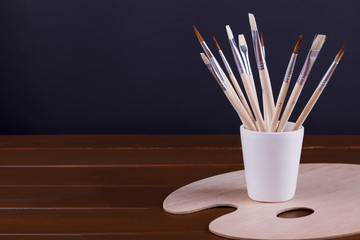 Set of painting brushes