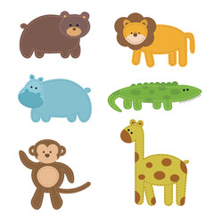 Animal sticker with stitch collection with different variation