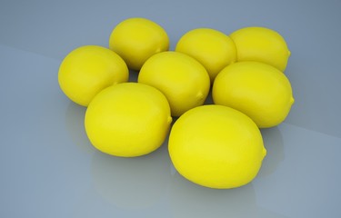 studio photo lemons 3d