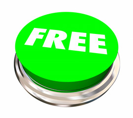 Free Bonus Complimentary Gift Round Button 3d Illustration
