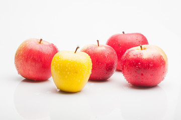 red apple isolated on white