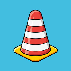 Traffic warning cone icon.