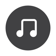 White Notes icon on black button isolated on white