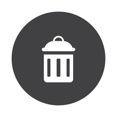 White Rss icon on black button isolated on white